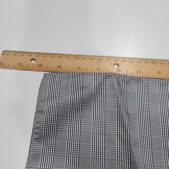 Pocket Square 100% Silk Handkerchief Black Glen Plaid Wedding Vintage - Picture 2 of 3
